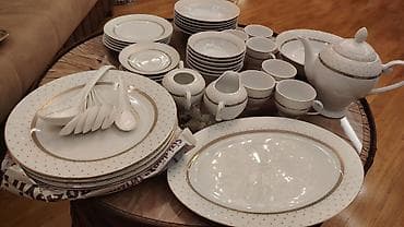 Nahar dəsti, rəng - Ağ, Farfor