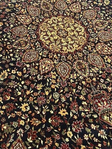 Şərq üslublu klassik xalça OLCUSU 2*3 - Rənglər: tünd mavi/qara fon — 5