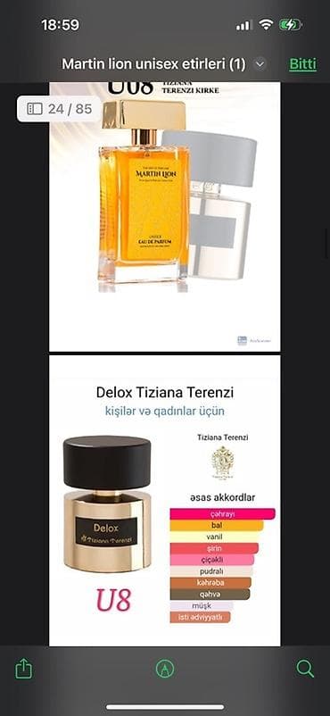 Martin Lion unisex ətirləri - müxtəlif ətirlər təklif edir. Hər bir — 6