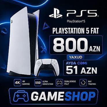 pax 4: PLAYSTATION 5 FAT 🔥 🎮 800 AZN 💳 YAXUD AYDA CƏMİ 51 AZN! ✅ Original — 1