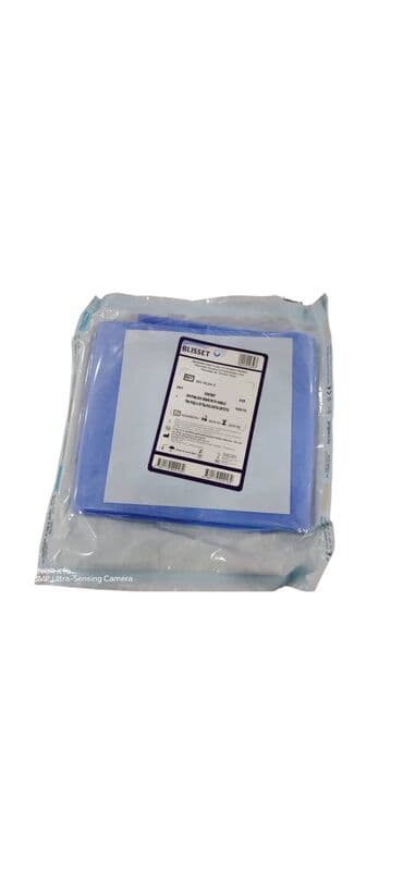 push up helanke: Tək steril cərrahi standart xalat (mavi rəng) Yerli və türkiyə — 1