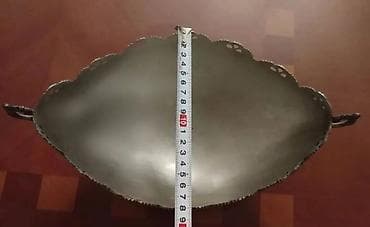 Metal dekorativ meyvə qabları (2 ədəd dəst) - Material: gümüş rəngli — 3