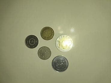 20 cent nece qepikdir: Məzənnə və xatirə sikkələri toplusu - 5 ədəd müxtəlif ölkələrə aid — 1