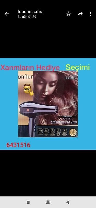 honor 8s qiyməti: Braun uklatqa feni 

stilik gücü 4000.watt 

Qiymet 25azn 🇹🇷🇦🇿🇵🇰 — 1