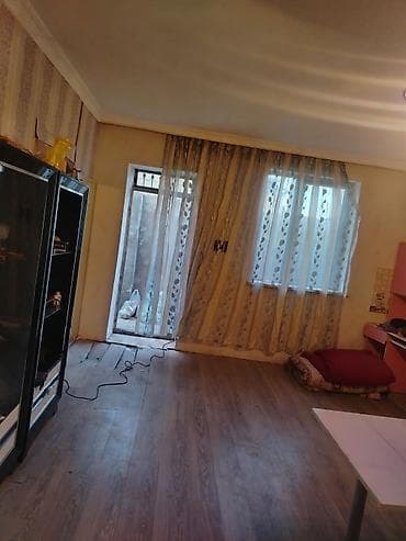 kreditle heyet evi: 2 otaqlı həyət evi - Plan: 1 mərtəbə, 2 otaq (geniş zal + yataq — 2