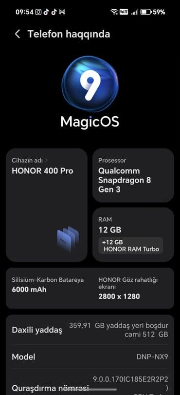 телефон fly 554: Honor 400 Pro, 512 ГБ, цвет - Серый, Отпечаток пальца — 4