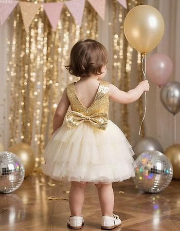 uşaq geyim: 1-2 yaş. Yeni kimi Uşaq üçün zərif ziyafət paltarı – qızlar üçün - — 2