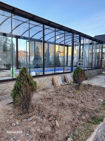 duskabin: Plastik qapi pencere izosistem cam palkon duskabina hebesebe cephe — 9