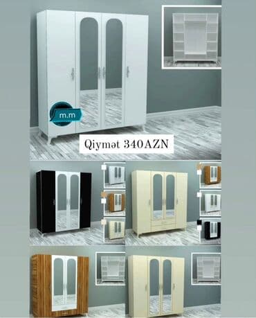 Yeni, Açılan, 4 qapılı Düz dolab, Qarderob, paltar dolabı, Azərbaycan lalafo.az -da Yeni, Açılan, 4 qapılı Düz dolab, Qarderob, paltar dolabı, Azərbaycan