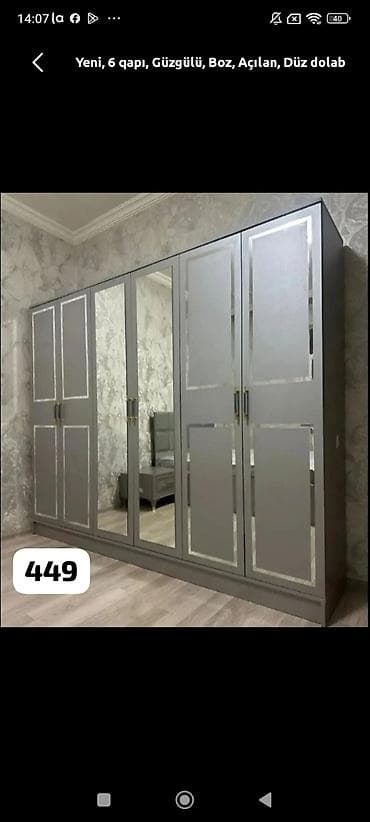 paltar dolab: Məhsul: Güzgülü qarderob şkaflar Xüsusiyyətlər: - 4, 5 və 6 qapılı — 5
