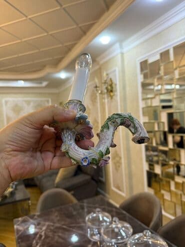 Qida məhsulları: Çılçıraq, 6 lampa, Farfor — 5