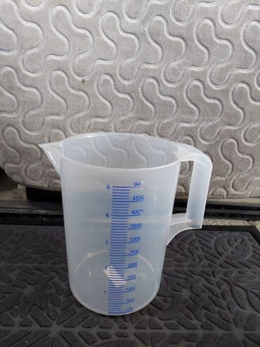 Mətbəx aksesuarları: Ölçü qrafinləri dəsti – şəffaf plastik, tutacaqlı və tökmə ağızlı - — 11