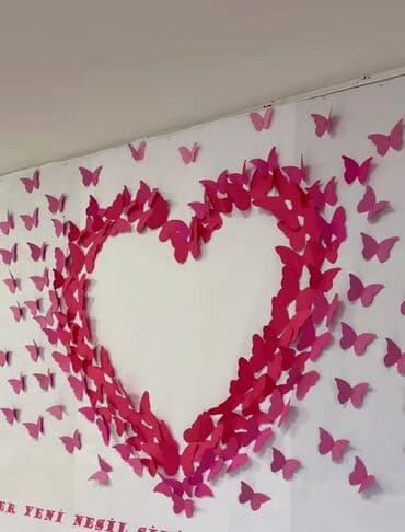 buket kağızı: Əlamətdar günlərinizə gözəlliklər qatın. Kəpənəklər dekoru - qapı — 6