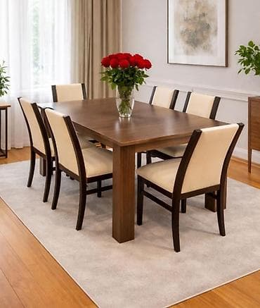 Qonaq otağı üçün, İşlənmiş, Dördbucaq masa, 6 stul lalafo.az -da Qonaq otağı üçün, İşlənmiş, Dördbucaq masa, 6 stul