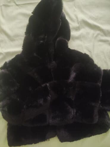 kulek: Qara süni kürk jaket - Model: qısa, belüstü kəsim - Material: yumşaq — 3