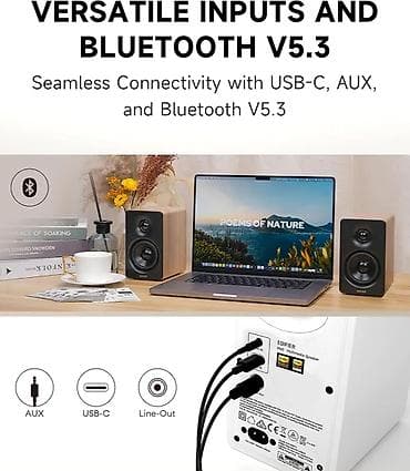 ⚡ Edifier M60 OAK – 66W RMS, Hi-Res Audio, Bluetooth 5.3 ilə Premium — 9