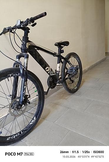 26 lik velosiped qiymetleri: Toba 24 dağ velosipedi - Çərçivə: alüminium ərintisi, qara-ağ rəng. - — 4