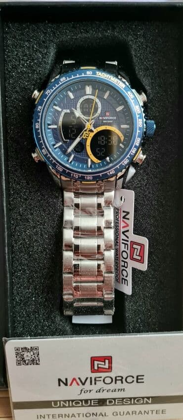 Eynəklər: İşlənmiş, Qol saatı, NaviForce, rəng - Qara — 7