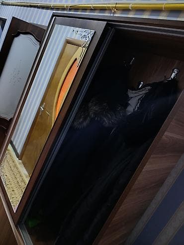 2 qapılı, Güzgülü, Qəhvəyi, Digər material, Kupe, Düz dolab