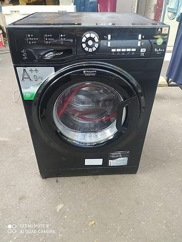 Стиральная машина Hotpoint Ariston, 9 кг, Б/у, Автомат, Без сушки, Нет кредита, Платная доставка — 1