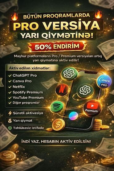 Bütün proqramlarda PRO/Premium versiya aktivləşdirmə xidməti Təsvir