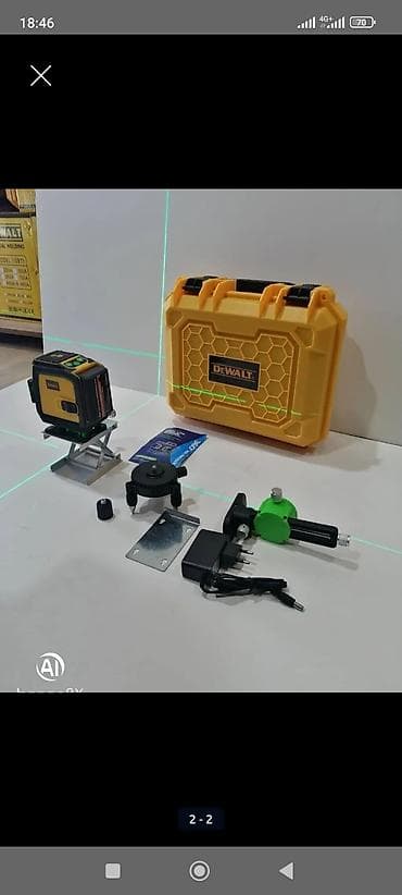 tarsofka aparati narxi: Dewalt yaşıl şüalı lazer nivelir dəsti Məhsul təsviri: - Brend — 2