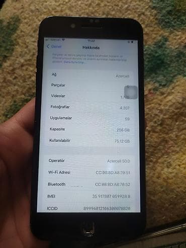 40 manata telefon: IPhone 7 Plus, 256 GB, Qara, Barmaq izi — 3