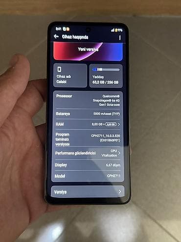 mac pro: Oppo A5 Pro, 256 GB, rəng - Qara, Sensor — 5