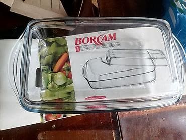 BORCAM düzbucaqlı şüşə bişirmə qabı (qapaqlı) reyal alcıya endırım — 2
