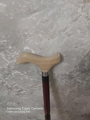 Слуховые аппараты: Taxta tutacaqlı gəzinti əsası (çəlik) - Ergonomik L formalı taxta — 2