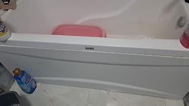 hamam pərdələri: Hamam üçün akril vanna və pedestal lavabosu dəsti kirantlarda usdunde — 1