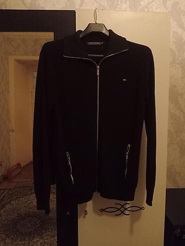 batinka kişi: Svitşot, Tommy Hilfiger, XL, rəng - Qara — 1