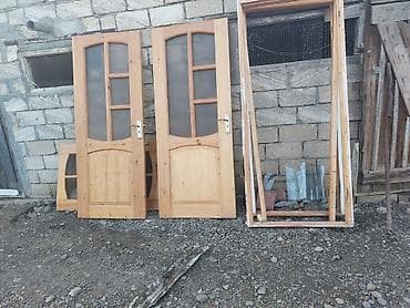 ремонт замков дверей: Taxta otaq qapıları – şüşəli model - Material: təbii ağac (şam — 1