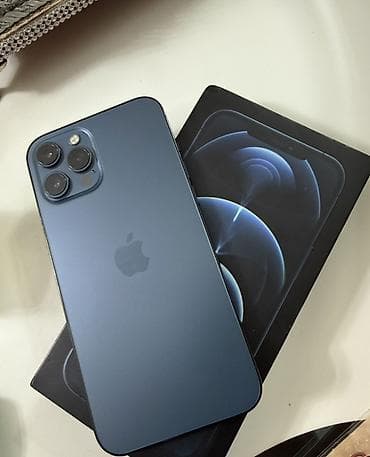 iphone şəki: IPhone 12 Pro Max, 256 GB, Pacific Blue, Zəmanət, Face ID — 1