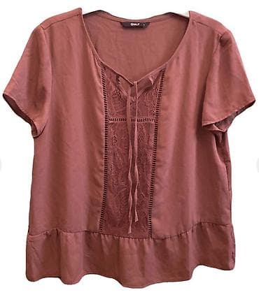 Личные вещи: ONLY qadın bluzası - Rəng: isti tünd qəhvəyi/terrakota - Model — 4