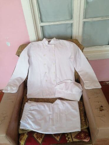 белые мужские спортивные костюмы: Salam aleykum kişi ve Qadin Aşpaz forma dəstleri satiram temiz ketan — 1