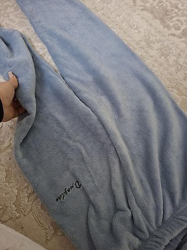 Baş geyimləri: Məhsul: Mavi rəngli, iki hissəli ev geyimi/pijama dəsti - Material — 4