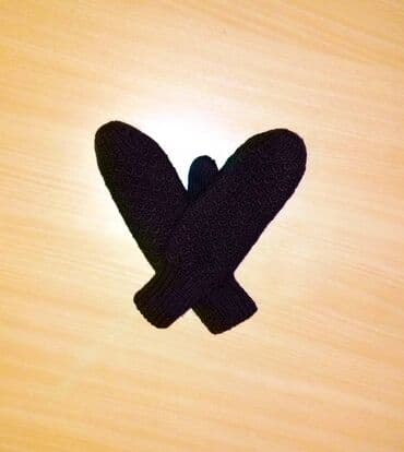 детские шерстяные комбинезоны: İki qat yun əlcəklər. Rəngi ​​tünd qəhvəyi. Oğlan və qızlar üçün — 1