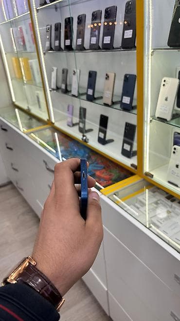 apple ipad a16: IPhone 12, 64 GB, Pacific Blue, Zəmanət, Simsiz şarj, Face ID — 5