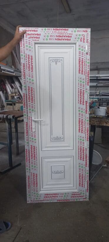 qapı setkaları: Yeni Plastik qapı 80x200 sm Zamok və çərçivə ilə, Zəmanətli, Pulsuz quraşdırma, Pulsuz çatdırılma, Rayonlara çatdırılma — 28