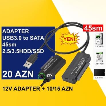 hdd box: USB Adapterlər ⭐USB2.0 to Micro SD – 3 AZN ⭐USB3.0 to Ethernet RJ45 — 11