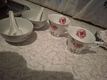 çay serviz: Çay dəsti, rəng - Ağ, Farfor — 1