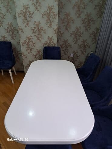 karaca əhmədli: Qonaq masası, İşlənmiş, Açılmayan, MDF, Oval masa — 4