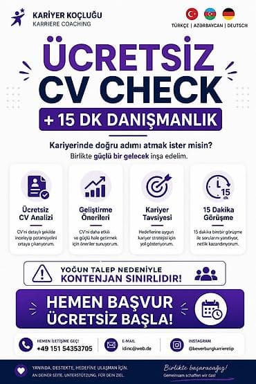 daye iş: Xidmət: Pulsuz CV yoxlanışı və 15 dəqiqəlik karyera məsləhəti Təsvir — 1