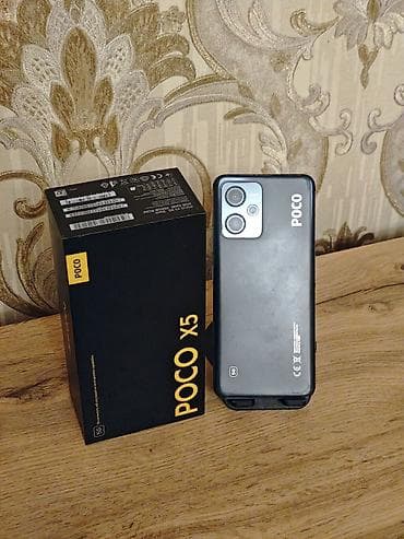 Poco X5 5G, 256 GB, rəng - Qara, Düyməli, Face ID, Barmaq izi