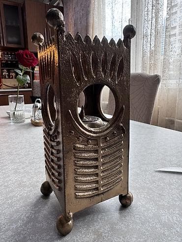 ritual samlar: Gedimi antikvariant fransa istehsali Döküm metal şamdan/fənər – — 1