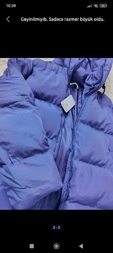 Yenidir geyinilməyib. sadəcə razmeri böyük oldu