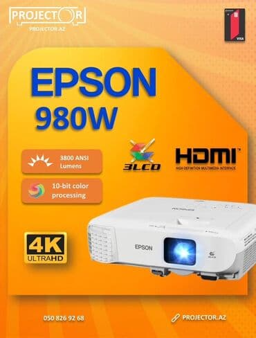 yupiter yp 333 hd: İşlənmiş Stasionar Proyektor Epson, Ödənişli çatdırılma, Rayonlara çatdırılma, Pulsuz çatdırılma — 1