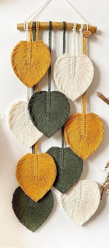 bertolesiya parca: Pano Boho üslubunda makrame divar bəzəkləri - Material: 100% pambıq — 1