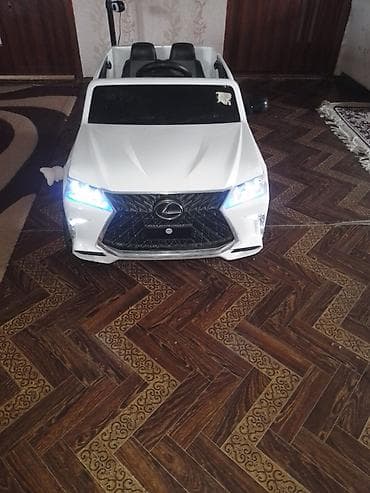 seyyar teker: Uşaq elektrik maşını – Lexus LX570 stili, ağ rəng - Geniş salon, 2 — 1